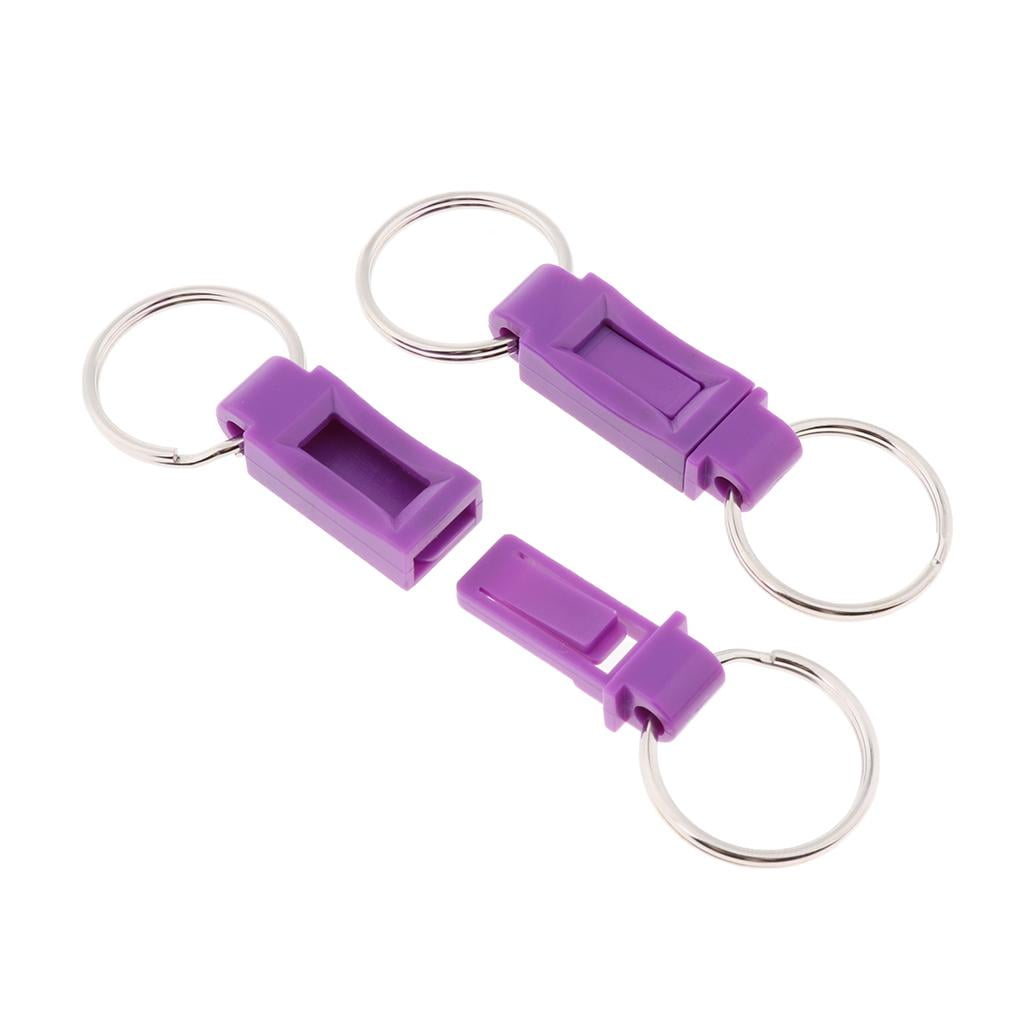 2x Quick Release Keychains Detachable Pull Apart Split Keys Easy Detach