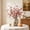 Pink, variant on Artificial Velvet Pumpkin Home Decor, Plastic Pumpkin With Branches and Fake Berries, Fall Harvest Table Centerpiece Border Supply in Pink, Brown, White, Orange