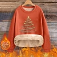 thumbnail image 5 of successthop Womens Christmas Sweatshirts Tree Fleece Plus Size Crewneck Long Sleeve Tops Pullover Sweater Casual Clothes, 5 of 8