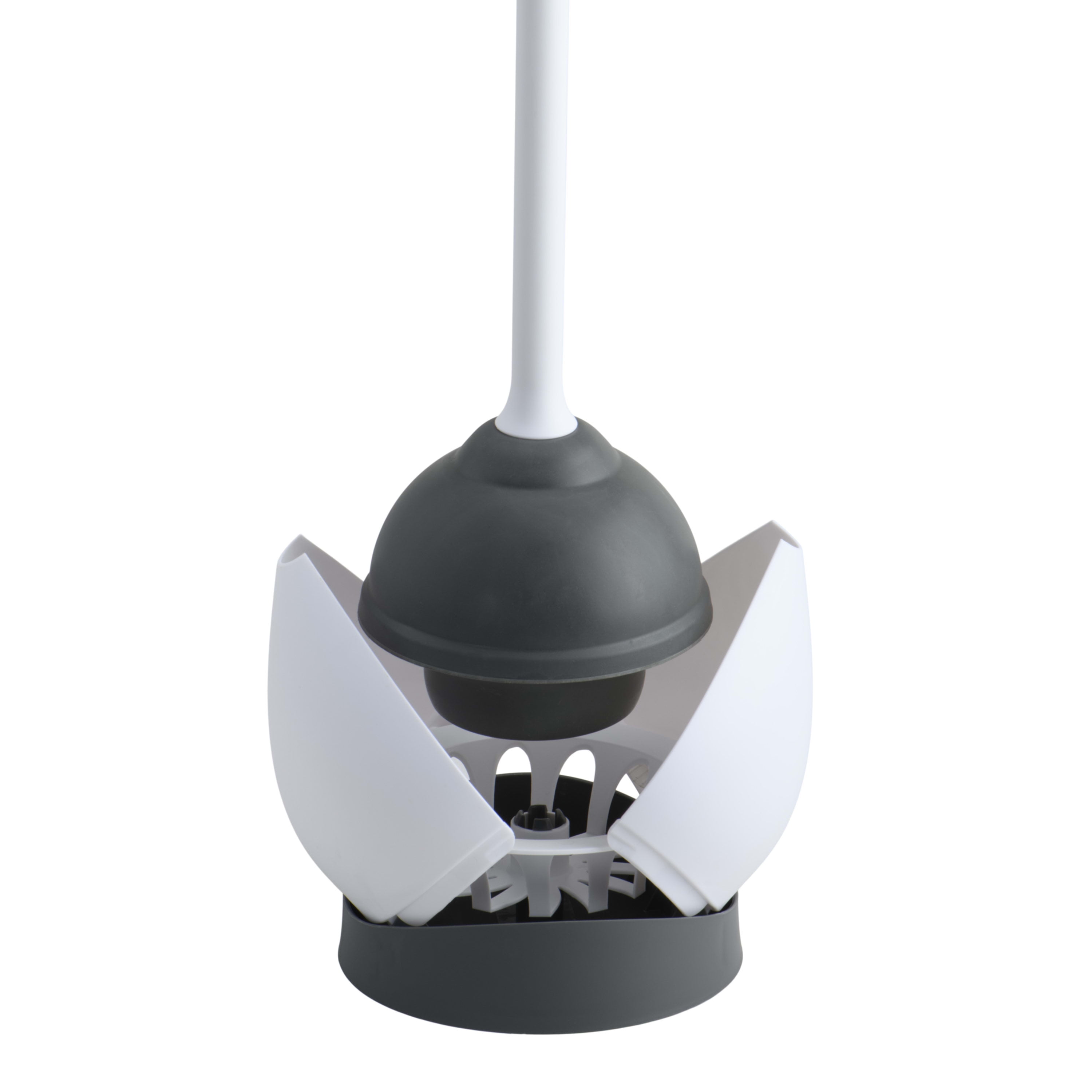 OXO Good Grips Toilet Plunger with Cover, White