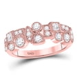 thumbnail image 4 of 10kt Rose Gold Womens Round Diamond Modern Gemometric Band Ring 5/8 Cttw, 4 of 4