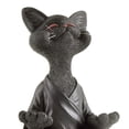 thumbnail image 2 of Estatua de gato de meditación, figura decorativa Zen, decoración de resina para Yoga, estatua de gato de Buda, 2 of 6