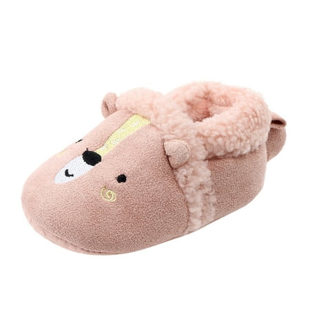 

Kids Plush Animal Shoes Prewalker Sneakers Warm Shoes
