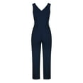 thumbnail image 5 of Xihbxyly Versatile Sleeveless Jumpsuit with Waist Belt for Women Solid Color Sleeveless Jumpsuit with Pockets Trendsetting Sleeveless Wide Leg Long/Short Jumpsuitfor Women Perfect for Any Occasion #4, 5 of 7