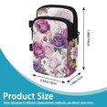 thumbnail image 7 of COEQINE Forearm Crutch Bag Walking Stick Pouch Bag Purple Pink Rose Elbow Crutch Organizer, Two Zippered Pockets, Lightweight, Hands-Free, for Women Men & Seniors, 7 of 7