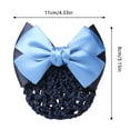 thumbnail image 3 of Bradem Women's Lace Bowknot Hairnet - Pro Bow Barrette, Bun Cover Snood, Headdress Accessories, 3 of 4