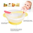 thumbnail image 3 of Cuenco con ventosa antideslizante para bebés y niños, cuencos de alimentación con cuchara con sensor y cubierta, 3 of 11