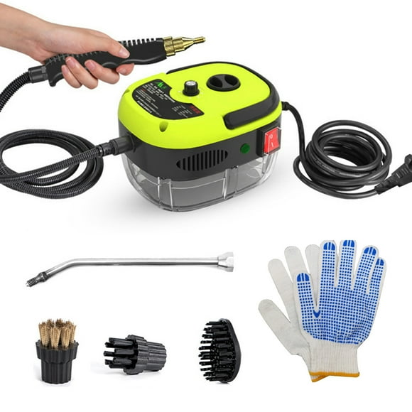 2500W Portable Handheld Steam Cleaner High Temperature Pressurized Steam Cleaning Machine with Brush Heads and Gloves for Kitchen Furniture Bathroom Car
