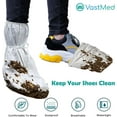 thumbnail image 2 of 2PCs (1 Pair) Disposable Medical Grade Non-Slip PP+PE High Knee Shoe & Boot Cover by Vastmed | Hazmat Boot Durable Water & Skid Resistant for Fluids, Dust, Dirt, Mud – Indoor Use, 2 of 7