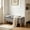 Grey + Linen fabric, variant on AUU 32" Square Storage Ottoman Bench with Built-in Tray – Upholstered Footrest & End-of-Bed Seating with Modern Stitching, Extra Hidden Storage for Living Room or Bedroom