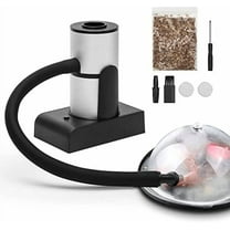 Smoking Gun Wood Smoke, Portable Handheld Smoke Infuser,Cold Smoker Food Smoker Gun for Meat, Kitchen Smoke Gun for Cooking with Wood Chips for Bar Cooking Meat BBQ Drinks (Sliver)$$Garden & Patio