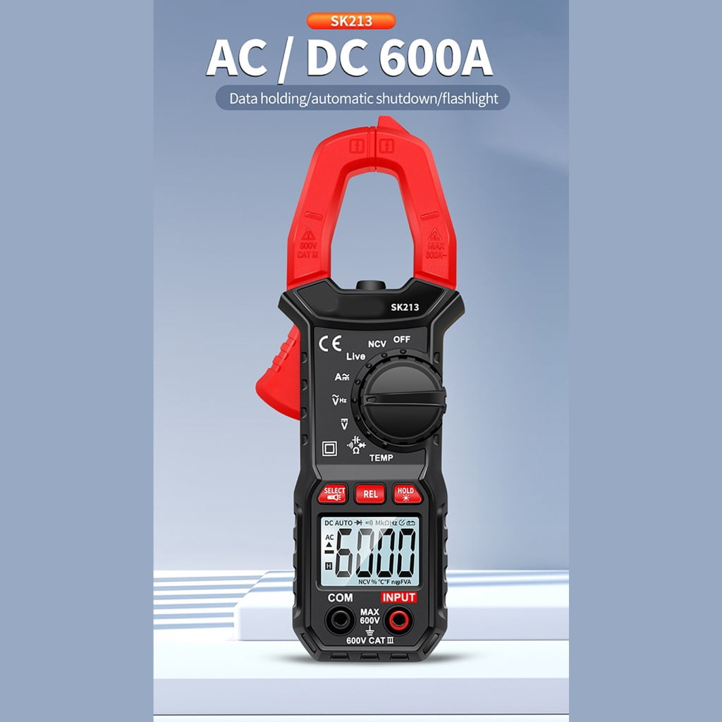 JZROCKER Advanced SK213 Clamp Multimeter Digital Clamp Meter for Electrical Enthusiasts and Technicians Not Including Battery