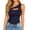 Dark Blue, variant on Women's Cutout One Shoulder Tank Top, Ribbed Sleeveless Slim Fit Top, Casual Form-Fitting Summer Blouse for Night Out & Daily Wear(Pink/S)