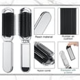 thumbnail image 6 of OPALESQUE 2 Pcs Folding Hair Brush with Mirror Portable Mini Hair Brush Small Compact Pocket Comb for Family Travel Car Gym Wig Bag Purse Gift (Silver), 6 of 7