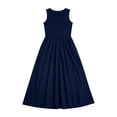 thumbnail image 3 of Adeawade Elegant Dresses For Women Summer Flowy Sleeveless Tank Dress With Pockets Round Neck Maxi Dress Versatile Wear 2Xl Dark Blue, 3 of 3
