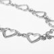 thumbnail image 2 of Gargantilla de corazón, gargantilla de círculo geométrico simple, collar de clavícula llamativo para mujeres y niñas, collar de joyería, plata oso de fresa  joyas, 2 of 4
