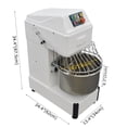 thumbnail image 2 of 5Gal Commercial Dough Kneading Machine Electric Food Mixer Stand Flour Blending Mixer Agitator 2 Speed with Timing Function 110V, 2 of 8