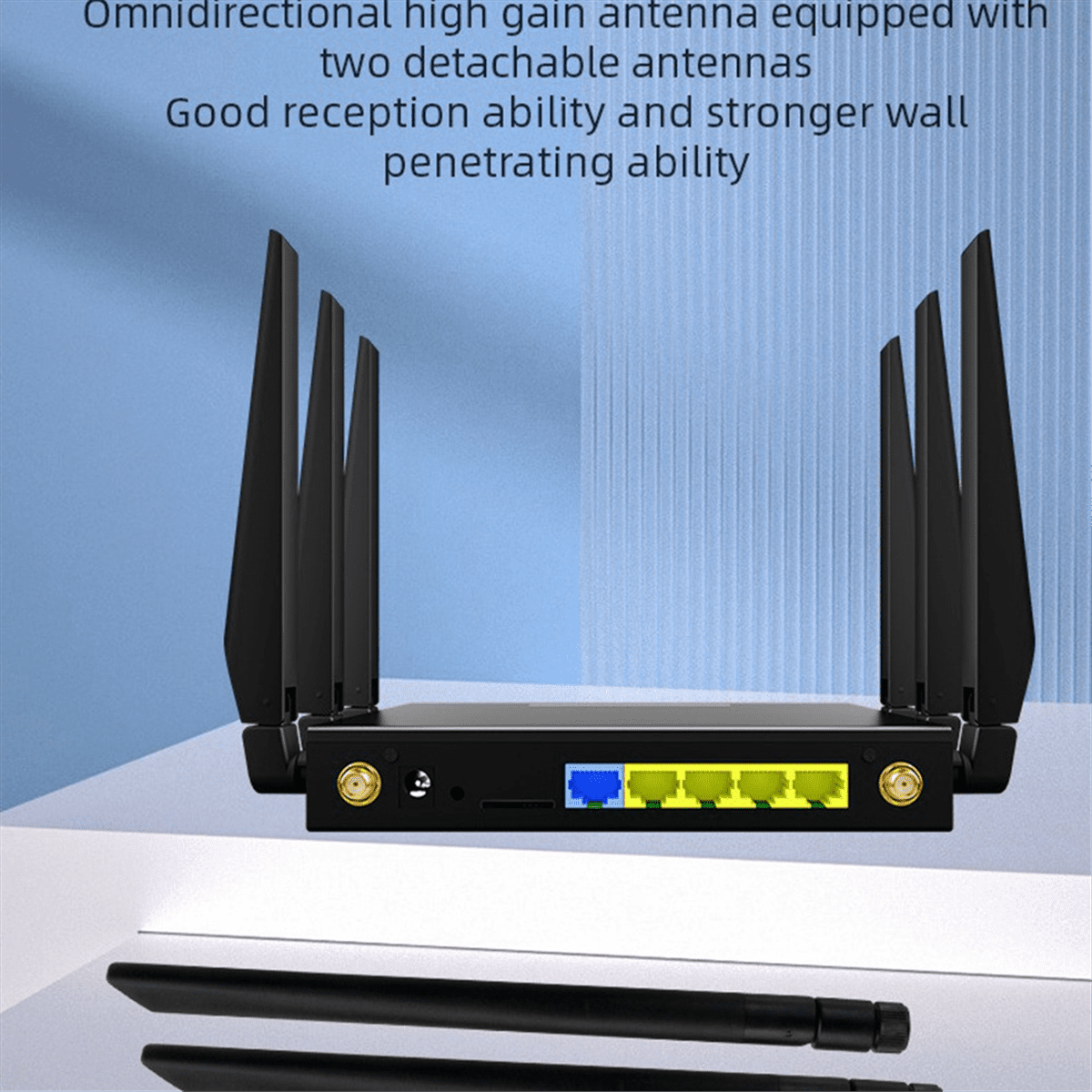 5G Industrial Grade Wifi Router 1200Mbps 5G CPE Detachable 8 Antenna Unlock Modem Portable Broadband Network WAN US Plug