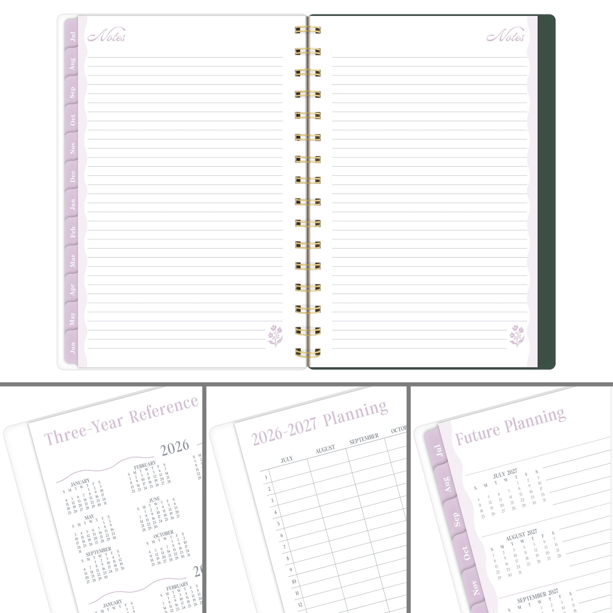 Cherrywood Lane for Mead Cambridge Academic 2026-2027 Weekly Monthly Planner