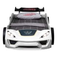 thumbnail image 2 of Furniture of America Blanche Kids Twin Platform Bed, ABS Plastic, with LED Headlights, Race Car Design, White, 2 of 6