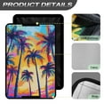 thumbnail image 4 of POLERO Colorful Palm Trees RV Window Shade,17.3x26 inch Foldable Blackout Camper Door Window Cover for Sun Shades UV Rays Protection, Fashion Tropical RV Accessories Universal Fit, 4 of 7