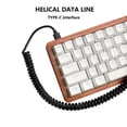 thumbnail image 2 of Cable en espiral USB-C tipo C V2 de alta calidad para teclado mecánico de 6,6 pies. blanco, 2 of 7