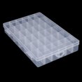 thumbnail image 4 of Caja de almacenamiento de plástico con 36 compartimentos ajustable, caja para pendientes de joyería (transparente), 4 of 7
