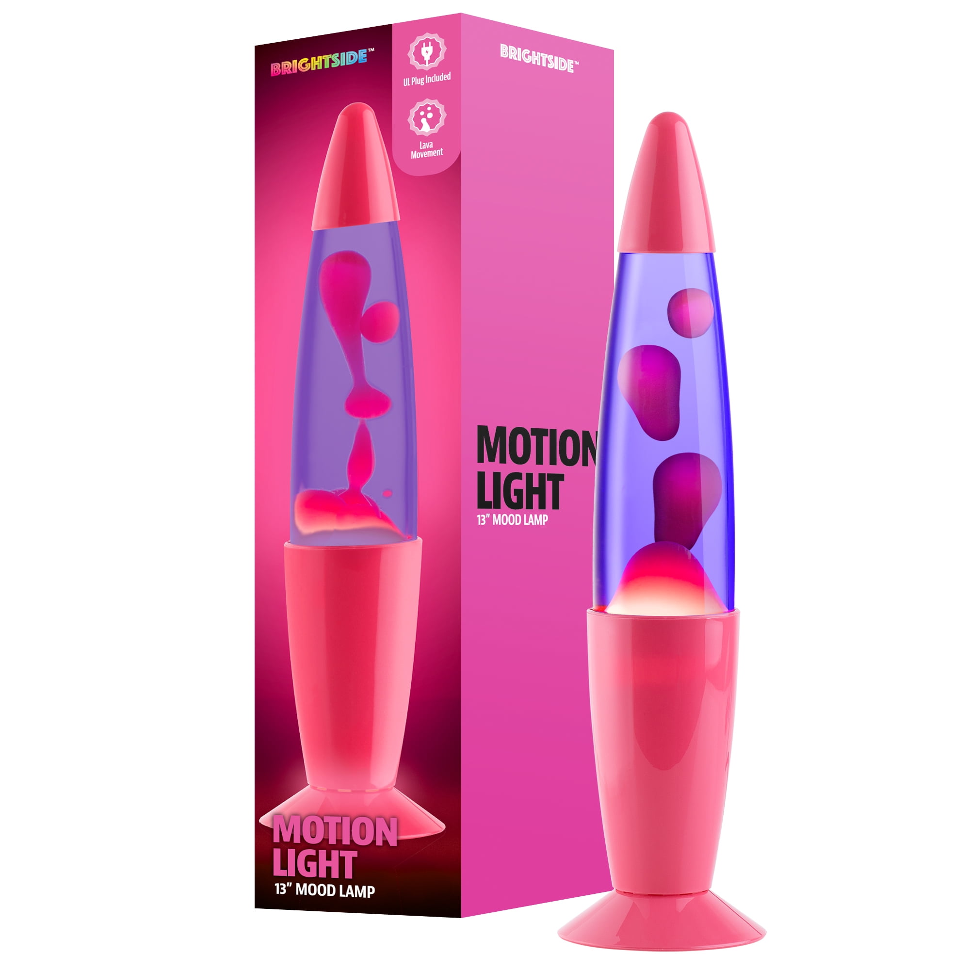 Brightside™ Purple & Pink Lava Motion Lamp for Bedroom, Dorm, Office, 13"