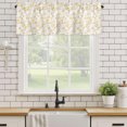 thumbnail image 6 of Yellow Spring Floral Rod Pocket Curtain Valance, Elegant Watercolor Summer Botanical Farmhouse Window Valance for Living Room, Bedroom, Kitchen 54"W x 18"L, 6 of 8