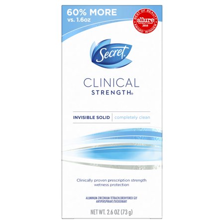 Secret Clinical Strength Antiperspirant and Deodorant for Women Invisible Solid, Completely Clean 2.6 (Best Invisible Deodorant 2019)