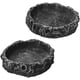 thumbnail image 1 of Cuencos de comida para reptiles, paquete de 2, cuencos de comida y agua para reptiles con pinzas que imitan rocas naturales, gusanos de pan para leopardo Gecko, lagarto, araña, escorpión, camaleón JAMW Sencillez, 1 of 5