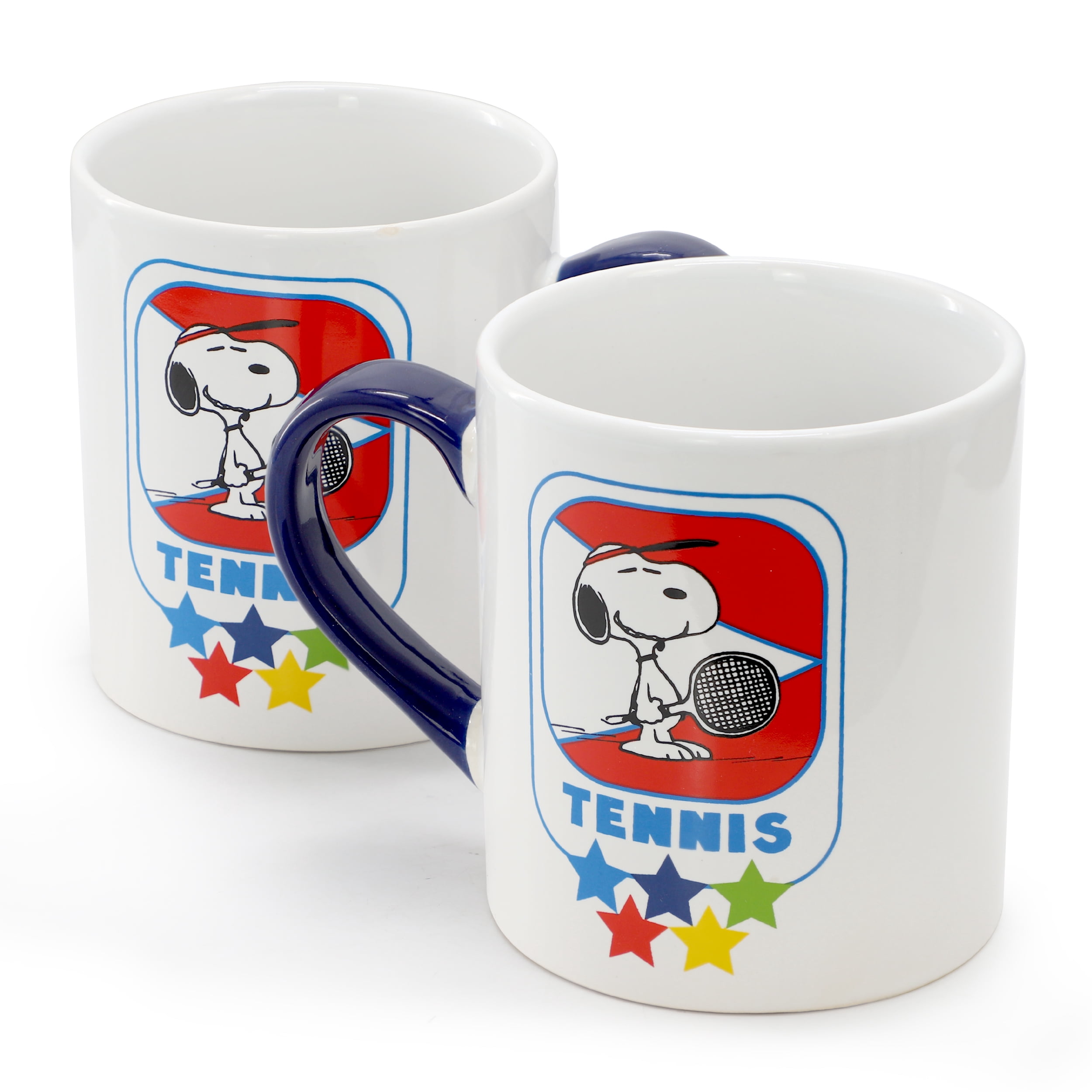 Peanuts Best In Sports Tennis 4 Piece 19 Ounce Stoneware Mug Set
