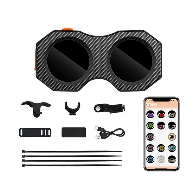 Demon Eyes Bike Tail Light, 2026 New LED Smart Devil Eyes Lights with Vivid LED Color Modes, Programmable Eyes Rear Bike Lights, USB Electric Scooter Demon Eye Headlights for Bicycle