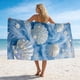 thumbnail image 1 of Toalla de playa con temática marina: estrellas de mar, conchas y tortuga marina. Toalla de microfibra absorbente de secado rápido para nadar, surfear y usar junto a la piscina., 1 of 6