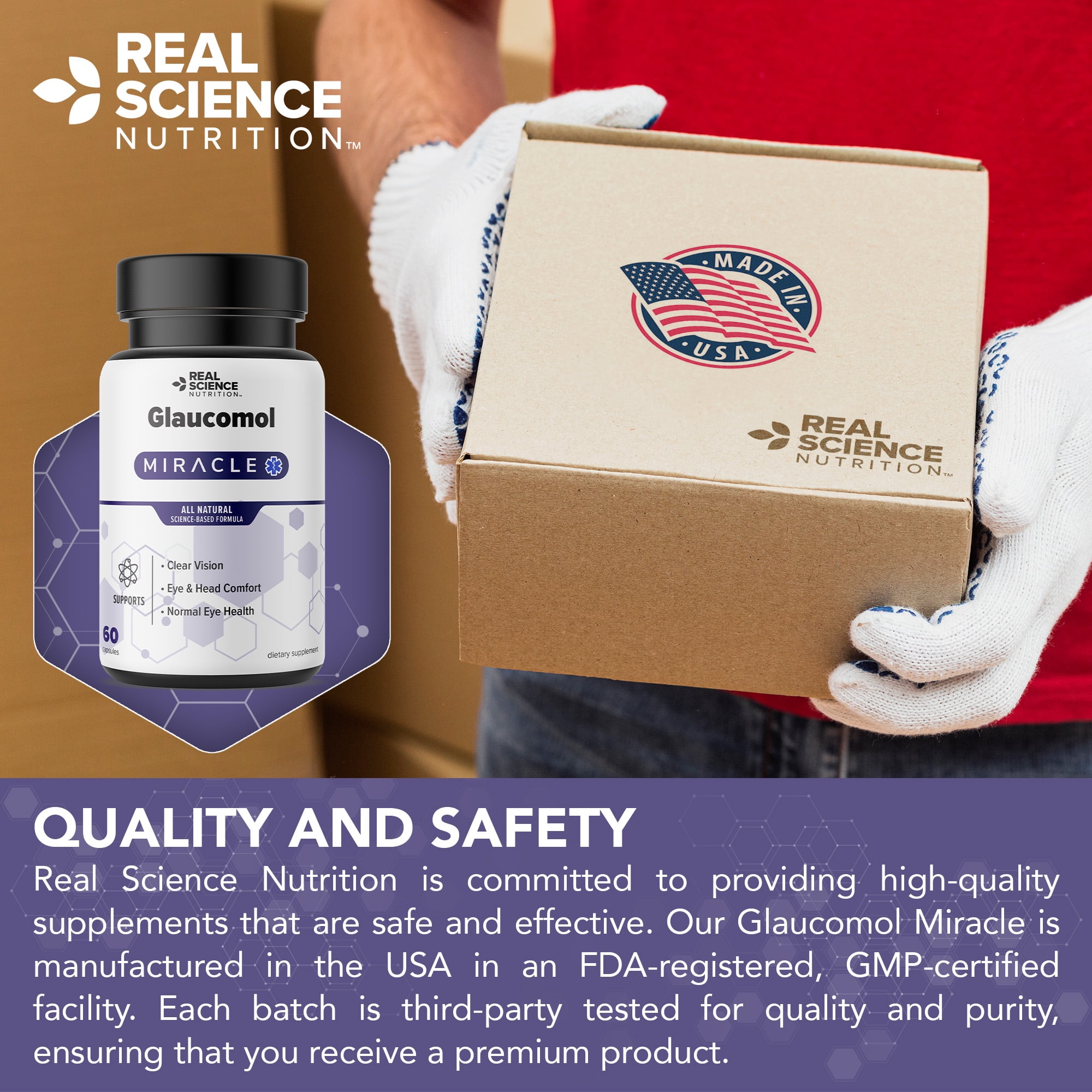 Glaucomanol Miracle - An All Natural Supplement - Vitamins For Vision Clarity, Vision Support Supplement, and Eye Health