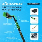 EQUIPMAXX 24 Feet Water Fed Pole Kit with Inline Water Filter System and TDS Meter for Solar Panel and Window Cleaning Extendable Brush & Pole