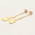 thumbnail image 4 of Aretes Pendientes Guitarra Eléctrica Oro 14k Laminado dorado Unitalla, 4 of 8
