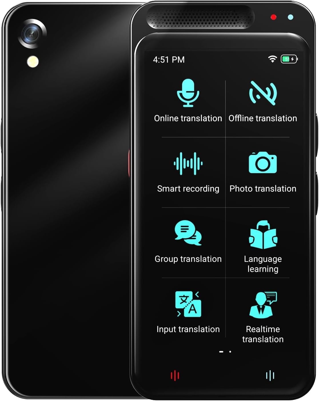 AI Voice Recorder, Digital Voice Recorder with Transcription & Summarize & Translation, 80GB Voice to Text Meeting Recorder and Transcriber, Support 143 Languages, AI Recorder Device for Lectures