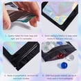 thumbnail image 5 of 50Pcs 4.7 x 7.8 Small Holographic Goodie Bags Bulk Resealable Foil Pouch Black Iridescent Plastic Food Storage Smell Proof Bags, 5 of 6