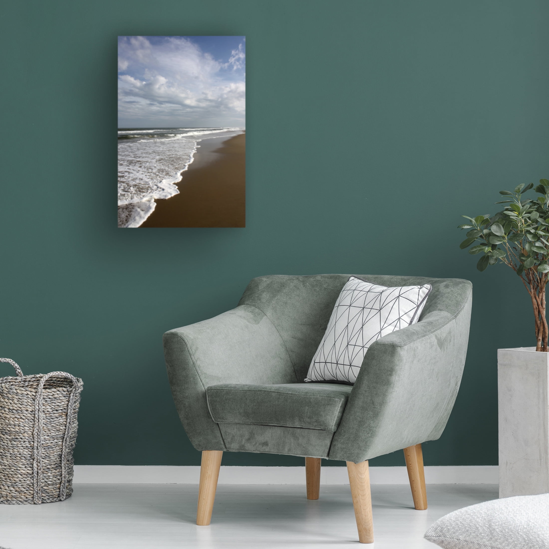 Canvas Wall Art - DANE 'Beaches 14' Wall Art for Living Room, Bedroom, or Office Décor by Trademark Fine Art - 12 x 19 Inches