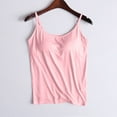 thumbnail image 2 of JGGSPWM Womens Solid Tees Adjustable Spaghetti Strap Camisole Crewneck Tunic Sleeveless Shirts Build in Bra Tank Tops Casual Comfy Lounge Tshirts Pink XL, 2 of 6