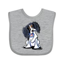 Inktastic Tri Color King Charles Spaniel Boys or Girls Baby Bib