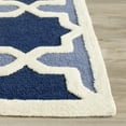 thumbnail image 3 of SAFAVIEH Cambridge Lincoln Geometric Wool Area Rug, Blue/Ivory, 10' x 10' Square, 3 of 6