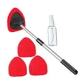 thumbnail image 2 of koolsoo Auto Windshield Cleaning Tool Telescopic Handle with 3 Microfiber Pads Reusable for RV SUV Truck Aluminum Rod Multifunctional Red Pads, 2 of 9