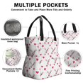 thumbnail image 3 of Pioneer Flower Floral Print Pattern Drawstring Lunch Bag Women - Drawstring Lunch Bag Insulated for Work Office - Stain-Resistant Large Lunchbags for Women with Multi-Pockets, 3 of 6