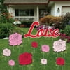 Valentine's Day Yard Decoration - "Love" with a Dozen Roses