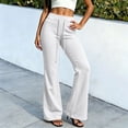 thumbnail image 2 of Ixbnca Womens Bootcut Pants Stretchy Drawstring Yoga Long Pants Comfy High Rise Loungewear Gym Flared Sweat Pants, 2 of 7