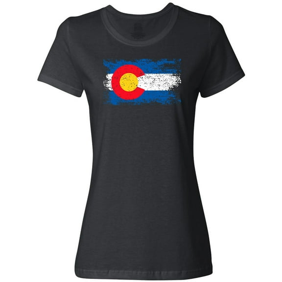 Inktastic Colorado Flag Distressed Look Women's T-Shirt