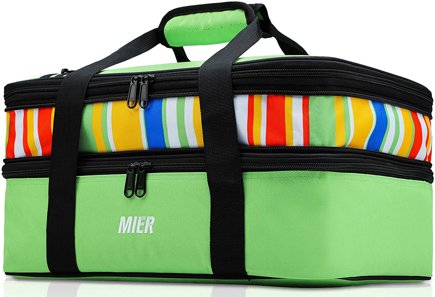 MIER Large Lunch Bags for Women Insulated Lunch Tote Bag, Lake Green / 16 Can