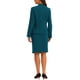 thumbnail image 3 of Conjuntos de falda para mujer INSPIRE CHIC, traje sin cuello, blazer y faldas lápiz, 2 piezas, atuendos elegantes, 2XL, azul lago, 3 of 6
